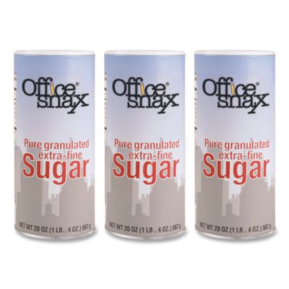 Sugar Canister, 20 Oz Reclosable Canister, 3/Pack