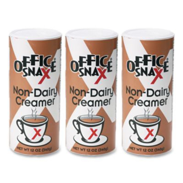 Powdered Non-Dairy Creamer, Regular, 12 Oz Canister, 3/Pack