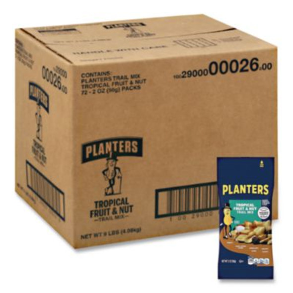 Trail Mix, Tropical Fruit And Nut, 2 Oz Bag, 72/Carton