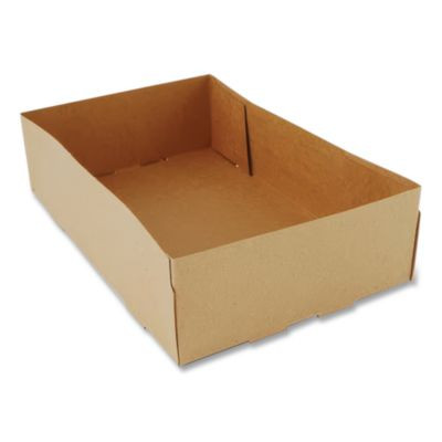 4-Corner Pop-Up Food And Drink Tray, 8.63 x 5.5 x 2.25, Brown, Paper, 500/Carton