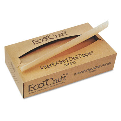 Ecocraft Interfolded Soy Wax Deli Sheets, 10 x 10.75, 500 Sheets/Box, 12 Boxes/Carton
