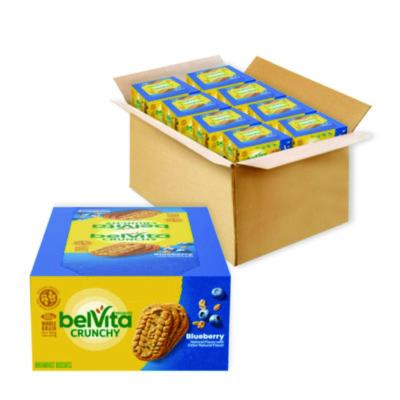 Belvita Breakfast Biscuits, 1.76 Oz Pack, Blueberry, 8 Packs/Box, 8 Boxes/Carton