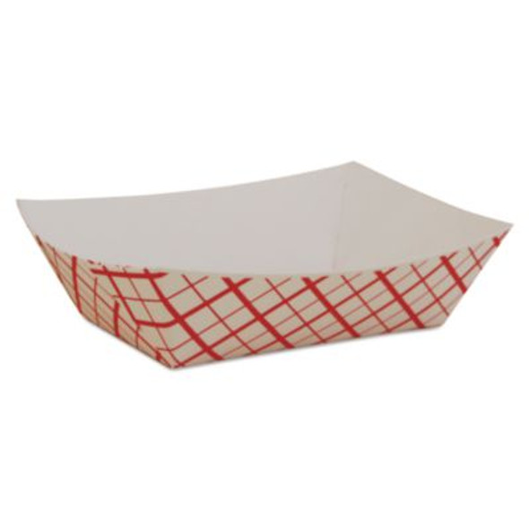 Paper Food Baskets, 0.5 Lb Capacity, 4.58 x 3.2 x 1.25, Red/White, Paper, 1,000/Carton