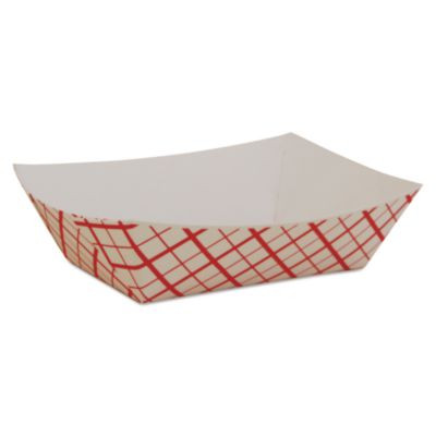 Paper Food Baskets, 0.5 Lb Capacity, 4.58 x 3.2 x 1.25, Red/White, Paper, 1,000/Carton
