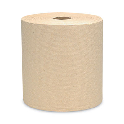 Essential Hard Roll Towels For Business, 1-Ply, 8" x 800 Ft, 1.5" Core, Natural, 12 Rolls/Carton