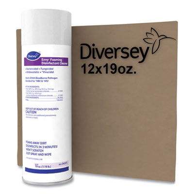 Envy Foaming Disinfectant Cleaner, Lavender Scent, 19 Oz Aerosol Spray, 12/Carton