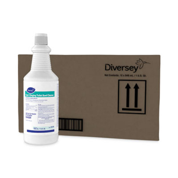 Crew Clinging Toilet Bowl Cleaner, Floral Scent, Liquid, 1 Qt. Bottle, 12/Ct