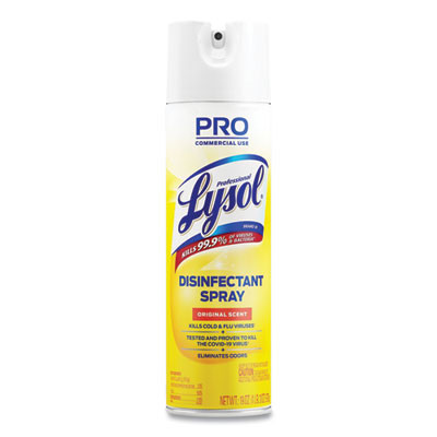 Disinfectant Spray, Original Scent, 19 Oz Aerosol Spray, 12/Carton