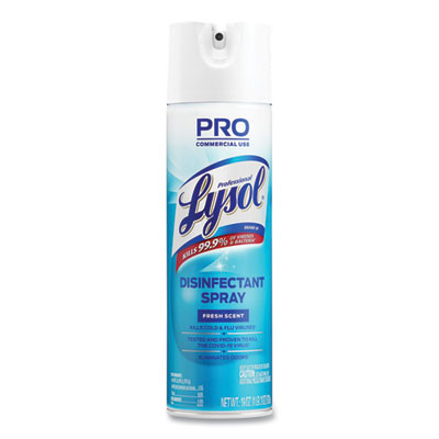 Disinfectant Spray, Fresh Scent, 19 Oz Aerosol Spray, 12/Carton