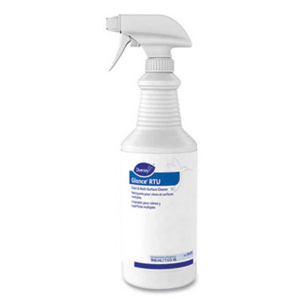 Glance Glass And Multi-Surface Cleaner, Original, 12 Capped 32 Oz Bottles And One Trigger Sprayer, 12/Carton