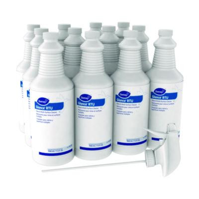 Glance Glass And Multi-Surface Cleaner, 12 Capped 32 Oz Bottles And One Trigger Sprayer, 12/Carton