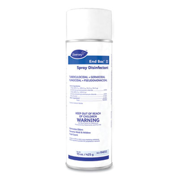 End Bac Ii Spray Disinfectant, Fresh Scent, 15 Oz Aerosol Spray, 12/Carton