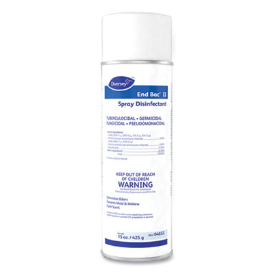 End Bac Ii Spray Disinfectant, Fresh Scent, 15 Oz Aerosol Spray, 12/Carton
