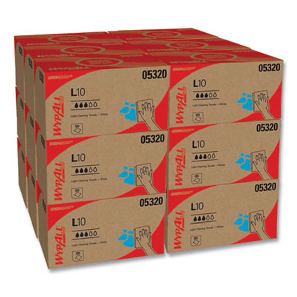 L10 Towels, Pop-Up Box, 1-Ply, 9 x 10.5, White, 125/Box, 18 Boxes/Carton