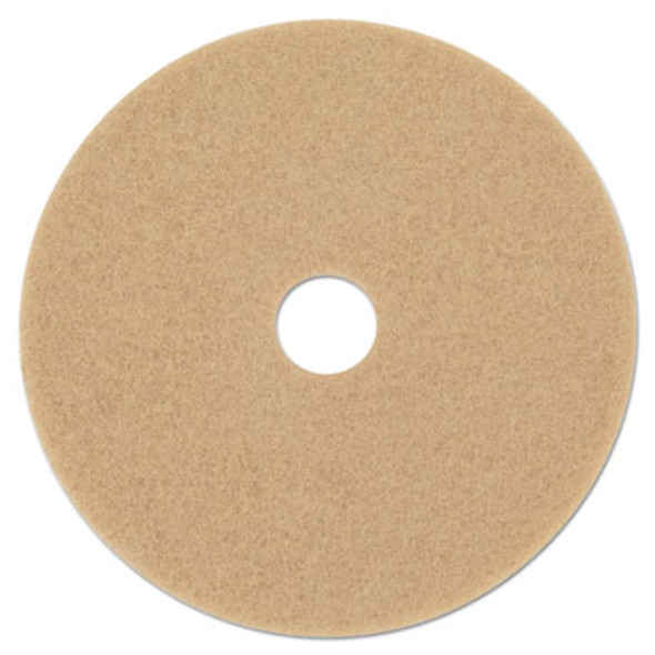Ultra High-Speed Floor Burnishing Pads 3400, 20" Diameter, Tan, 5/Carton