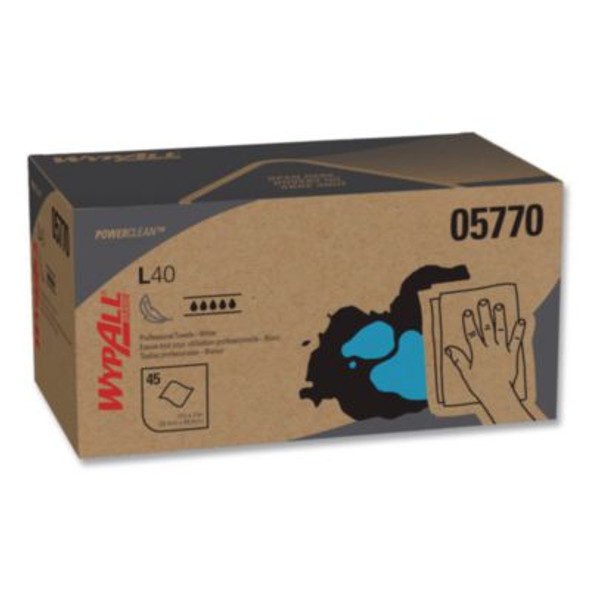 L40 Towels, Pro Towels, 12 x 23, White, 45/Box, 12 Boxes/Carton