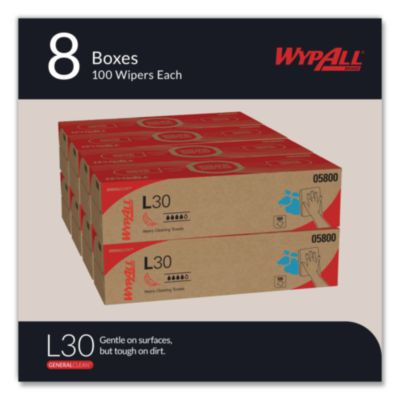 L30 Towels, Pop-Up Box, 16.4 x 9.8, White, 100/Box, 8 Boxes/Carton