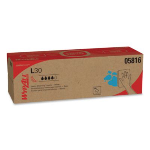 L30 Towels, Pop-Up Box, 9.8 x 16.4, White, 120/Box, 6 Boxes/Carton
