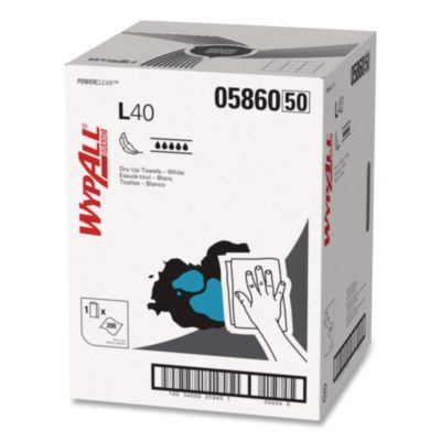 L40 Towels, Dry Up Towels, 19.5 x 42, White, 200 Towels/Roll