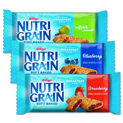 Nutri-Grain Soft Baked Breakfast Bars, Asstd: Apple, Blueberry, Strawberry, 1.3 Oz Bar, 48/Carton