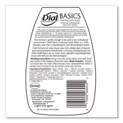 Basics Hypoallergenic Foaming Hand Wash, Honeysuckle Scent, 7.5 Oz