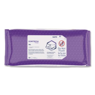 W4 Presat Alcohol Wipers, 70% Ipa, 1-Ply, 9 x 11, White, 40/Pack, 10 Packs/Carton