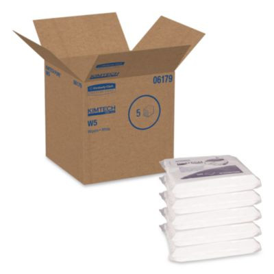 W5 Critical Task Dry Wipers, Flat Double Bag, Spunlace, 9 x 9, Unscented, White, 100/Pack, 5 Packs/Carton