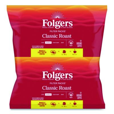 Coffee Filter Packs, Classic Roast, 0.9 Oz, 10 Filters/Pack, 4 Packs/Carton
