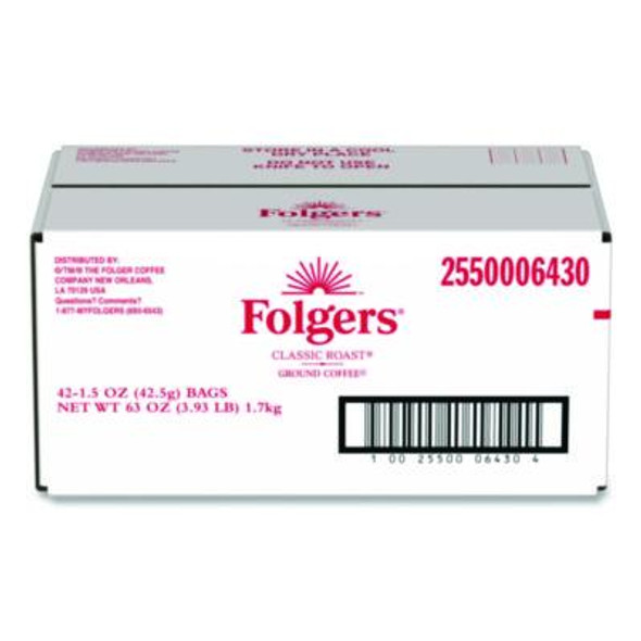 Classic Roast Ground Coffee Fraction Pack, 1.5 Oz, 42/Carton