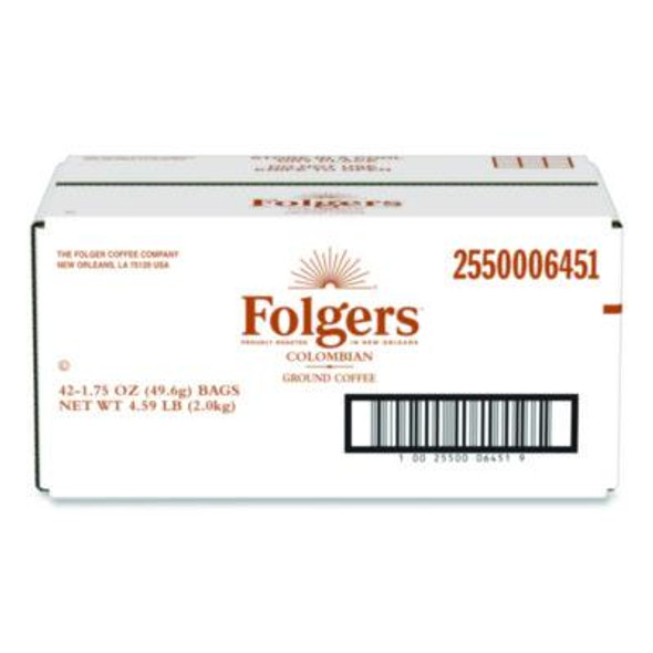 Colombian Ground Coffee Fraction Pack. 100% Colombian, 1.75 Oz Fraction Pack, 42/Carton