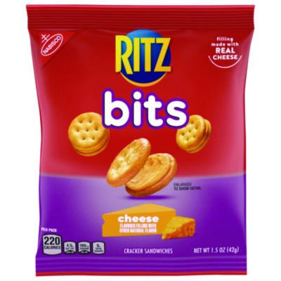 Ritz Bits, Cheese, 1.5 Oz Packs, 60/Carton