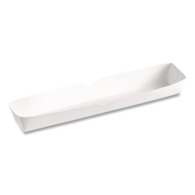 Footlong Hot Dog Tray, 10.25 x 1.5 x 1.25, White, Paper, 500/Carton