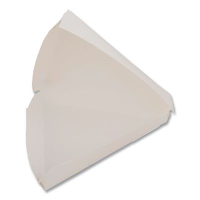 White Pizza Clamshells, 9.25 x 9 x 1.69, White, Paper, 400/Carton