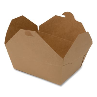 Champpak Carryout Boxes, #3, 7.75 x 5.5 x 2.5, Brown, Paper, 200/Carton