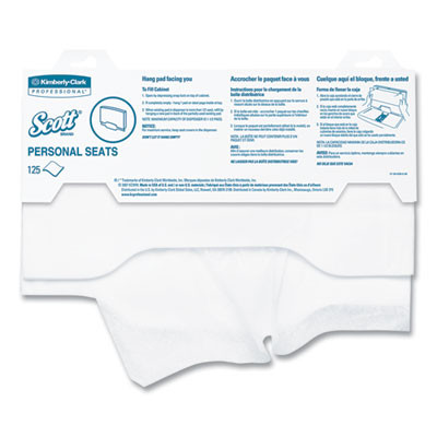 Personal Seats Sanitary Toilet Seat Covers, 15 X 18, White, 125/Pack