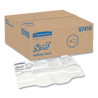Personal Seats Sanitary Toilet Seat Covers, 15 X 18, White, 125/Pack