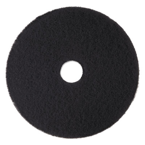 Low-Speed High Productivity Floor Pads 7300, 15" Diameter, Black, 5/Carton