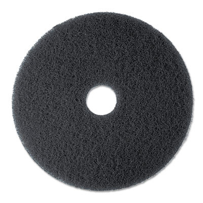 Low-Speed High Productivity Floor Pads 7300, 18" Diameter, Black, 5/Carton
