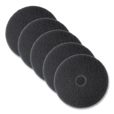 Low-Speed High Productivity Floor Pads 7300, 18" Diameter, Black, 5/Carton