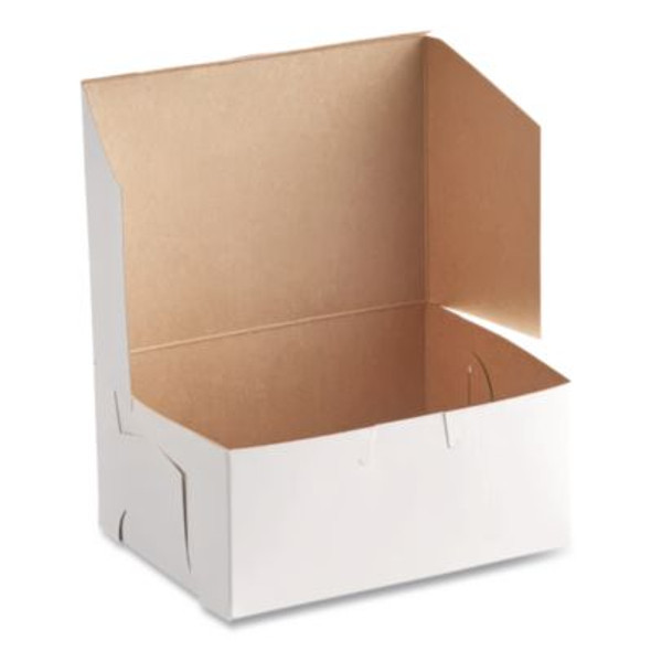 White One-Piece Non-Window Bakery Boxes, 6.25 x 3.75 x 2.13, White, Paper, 250/Bundle