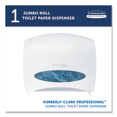 Jrt Jr. Escort Jumbo Roll Bath Tissue Dispenser, 16 X 5.75 X 13.88, Pearl White