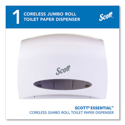 Essential Coreless Jumbo Roll Tissue Dispenser, 14.25 x 6 x 9.75, White