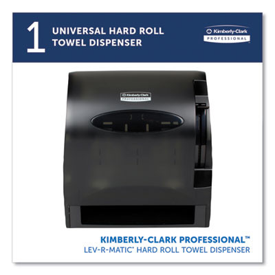 Lev-R-Matic Roll Towel Dispenser, 13.75 x 9.25 x 11.75, Smoke