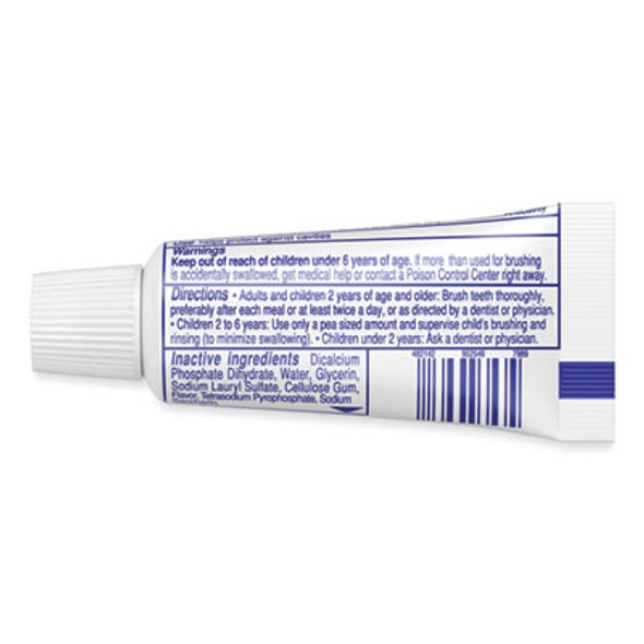Toothpaste, Personal Size, 0.85 Oz Tube, Unboxed, 240/Carton