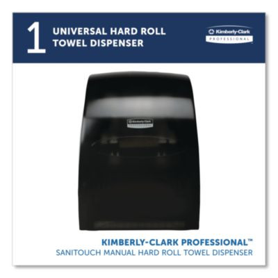 Sanitouch Hard Roll Towel Dispenser, For 1.5" Core, 12.63 x 10.2 x 16.13, Smoke