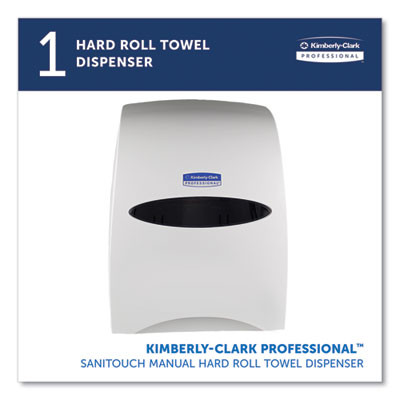 Sanitouch Hard Roll Towel Dispenser For 1.75" Core, 12.63 x 10.2 x 16.13, White