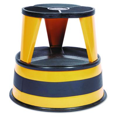 Kik-Step Steel Step Stool, 2-Step, 350 Lb Capacity, 16" Diameter x 14.25"h, Orange