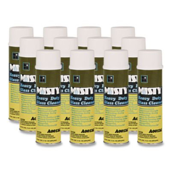 Heavy-Duty Glass Cleaner, Citrus, 19 Oz Aerosol Spray, 12/Carton