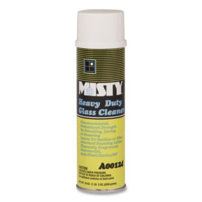 Heavy-Duty Glass Cleaner, 19 Oz Aerosol Spray, 12/Carton