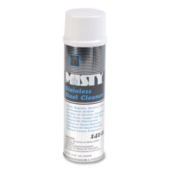 Stainless Steel Cleaner And Polish, Lemon Scent, 15 Oz Aerosol Spray, 12/Carton